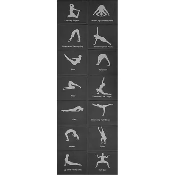 Skládací podložka ENERO na jógu 1700x600x5 mm, různé barvy Vyber barvu :: Černá