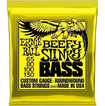Struna pro kytaru a smyčcový nástroj Ernie Ball Beefy Slinky 65-130 Struny pro baskytaru (Jako nové)