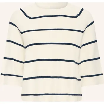 Dámský svetr Ichi Dámské Pletené Tričko Ihboston, režná / tmavě modrá, 44