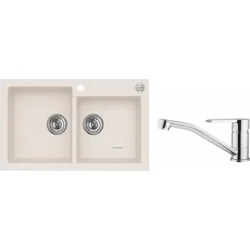 Granitový dřez Alveus SET ROCK 90 - 11+ BATERIE RUTA CHROM + 5 % sleva v košíku s kódem SLEVA5