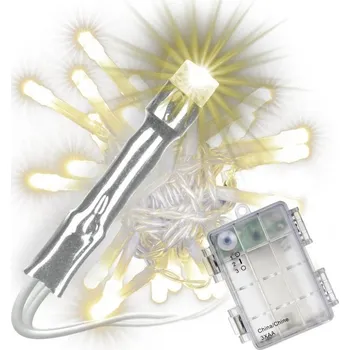 Vánoce Vánoční LED řetěz s časovačem, 3 m, 30 LED, teple bílý