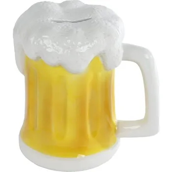 Pokladnička pivní půllitr porcelánový 14x10x14cm