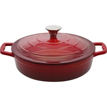 Hrnec ELO Kastrol s poklicí Ø 28 cm, litinový, červený ELO 30828