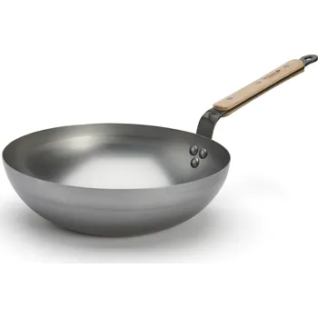 Pánev Wok MINERAL B BOIS 28 cm, stříbrná, ocel, de Buyer - doprava zdarma od 2999 Kč