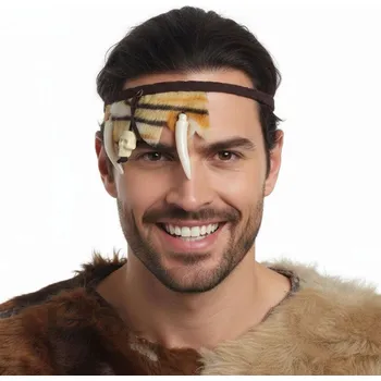 Karnevalový doplněk Čelenka pravěk kožešina