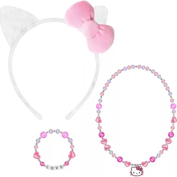 Čelenka Kočičí paní Sada Hello Kitty kočičí čelenka, náhrdelník a náramek