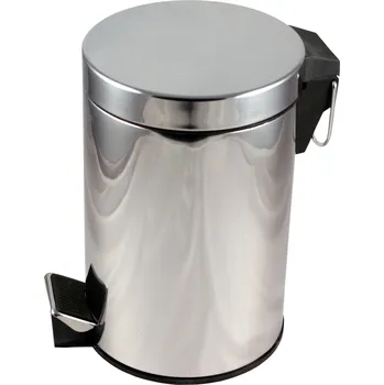 Odpadkový koš Odpadkový koš - nášlapný, chromový, 5l