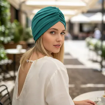 Ebbie Bavlněný turban-style - TRANSFORMATIVE TEAL Velikost: 57