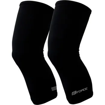 Cyklistické návleky FORCE Návleky na kolena FORCE TERM, černé - XS