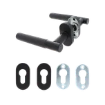 KOVIAN, s.r.o. Klika s vroubkovaným madlem, včetně rozety, Al/AISI 304