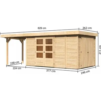 Zahradní domek Dřevěný zahradní domek RETOLA 6 Lanitplast