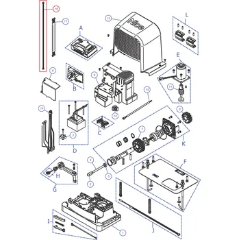 NICE CA0370A00 Nízkonapěťový kabel, s koncovkami, 3-žilový, 150 mm RBS400, RBS600, RBS600HS, SPIDER800, SPIDER1200