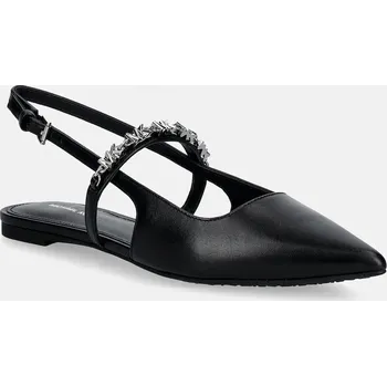 Dámské baleríny Kožené baleríny MICHAEL Michael Kors Dina Flex Sling Flat 40R6DIFP2L.001 černá 99X, EUR 38.5