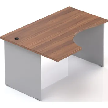 Psací stůl Kancelářský rohový levý stůl Komfort, dřevěná podnož, 140x70/100x76 cm - BKA19 19 (BKA19 19 - Kancelářský rohový levý stůl Komfort, dřevěná podnož, 140x70/100x76 cm)