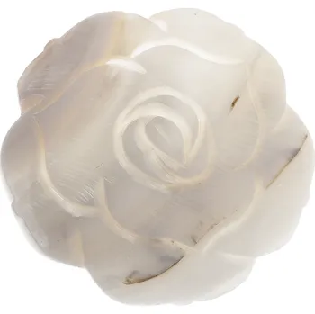 umělá květina Perleť květ krémový, řezba 70 mm