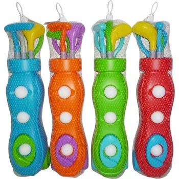 Hračka pro nejmenší Mini Golf pro Děti Hračka Míčky Hole na Golf Vozík Plastové