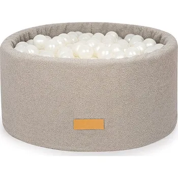 Dětský bazének Flumi Bazének s míčky 200 ks bouclé šedý, perlové míčky