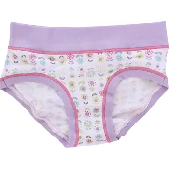 Dívčí spodní prádlo Dívčí kalhotky s širokou gumou Cotonella AB2983H100 kytičky velikost 12