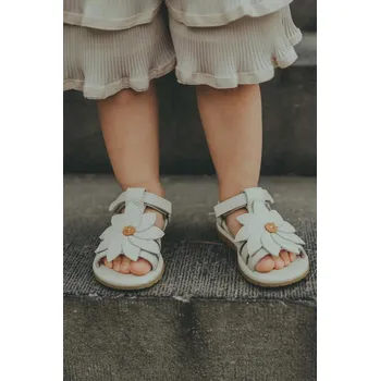 Dívčí sandály Dětské kožené sandály Donsje Iles Fields Sandals Daisy 2025102.22.28 bílá 00X, EUR 28