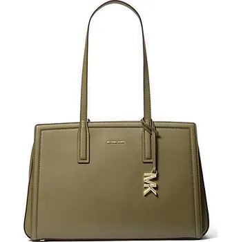 Módní doplněk Michael Kors Laila medium tote kožená kabelka zelená + doprava zdarma