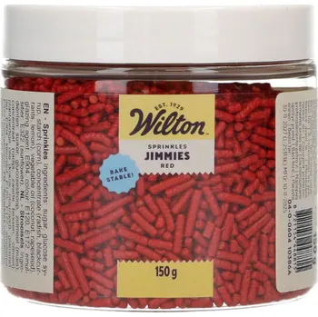 Jedlá dekorace na dort Wilton Dekorativní sypání na pečení červené 150 g