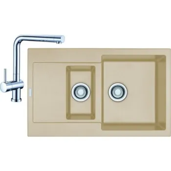 Nerezový dřez Franke Set dřezu a baterie G11 MRG651-78 sahara+SAMOA SETG11S