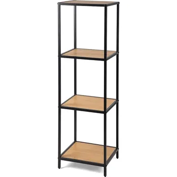 police Regál ZELCAN 4, přírodní/kov + vyzvednutí ZDARMA