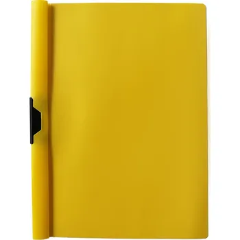 Plastová složka Arco na dokumenty, A4 s kovovým klipem, PP, žlutá