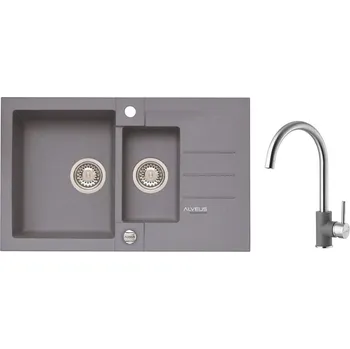 Granitový dřez Alveus SET ALVEUS ROCK 70 /04 + BATERIE ELZA 04 + 5 % sleva v košíku s kódem SLEVA5