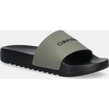 Pánské pantofle Pantofle Calvin Klein CHUNCKY POOL SLIDE R HM0HM01063 zelená 97X, EUR 42