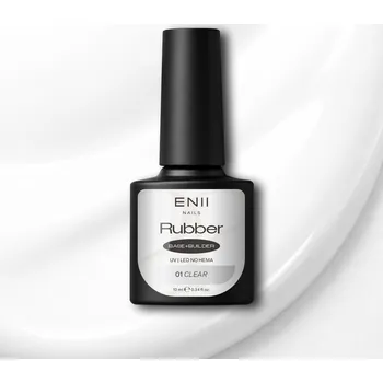 Lak na nehty ENII NAILS RUBBER Base Clear 01 NO HEMA and NO TPO 10 ml