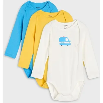 Kojenecké oblečení Sinsay - Sada 3&nbsp;bavlněných body s&nbsp;potiskem - jiné - 156BA-51X - 156BA-51X-98