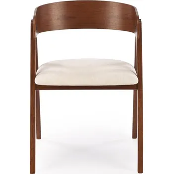 Jídelní židle Moderní jídelní židle Halmar K562 ořechová / jasně béžová (1p=2szt)