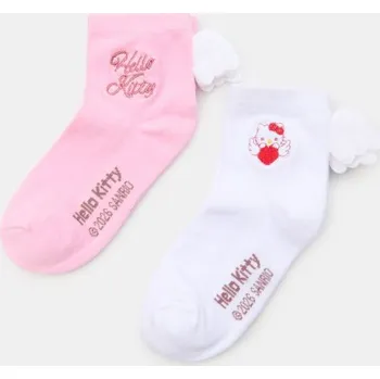 Dívčí spodní prádlo Sinsay - Sada 2&nbsp;párů ponožek Hello Kitty - vícebarevná - 686GW-MLC - 686GW-MLC-R38