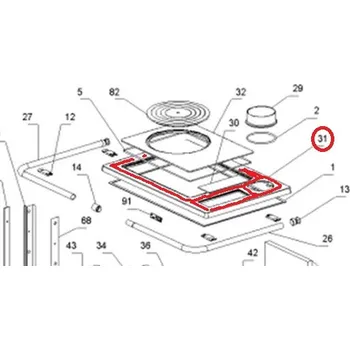 La Nordica - náhradní litinový rám kolem plotny - Rosetta, Regina 350
