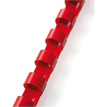 Vazač Plastové hřbety GBC, 6 mm, červené, 100 ks