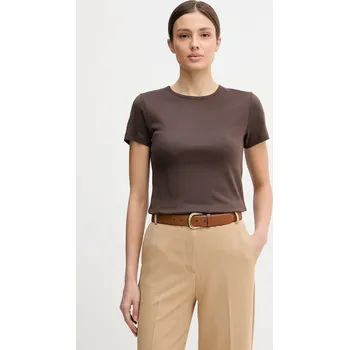 Pánská móda Bavlněné tričko United Colors of Benetton 3GA8D10BX hnědá 89X, vel. XXS