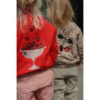 Chlapecká bunda Dětská bomber bunda Konges Sløjd JUNO SEQUIN BOMBER JACKET KS104887.PPY2 červená 33X, vel. 92