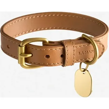 Obojek pro psa Kožený psí obojek La Mania Selvo S/27 - 33 cm 5905549444757 hnědá 82X, vel. ONE SIZE