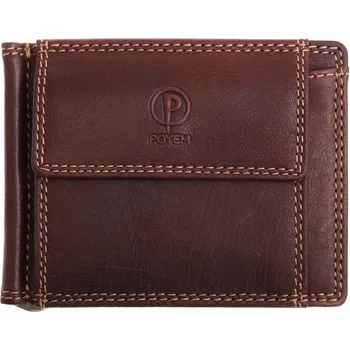 Peněženka Kožená dolarovka Poyem Andora 5210 tmavě hnědá