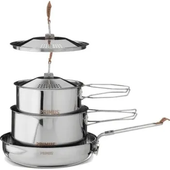 Kempingové nádobí Primus Nádobí PRIMUS CampFire Cookset S.S. Small šedá S + DÁREK + Doprava ZDARMA