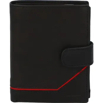 Módní doplněk Pánská kožená peněženka černá - Delami Euro 2 černá