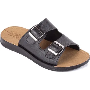 Pánské pantofle Pánské ortopedické pantofle s posuvnou přezkou černé vel. 45