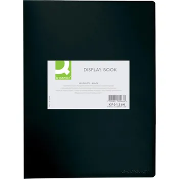 Katalogová kniha Q-Connect - A4, 40 kapes, černá