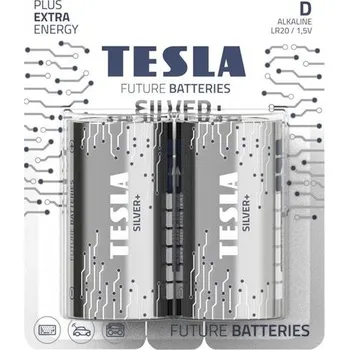 Článková baterie Alkal. baterie Tesla SILVER+ LR20, typ D, 2 ks