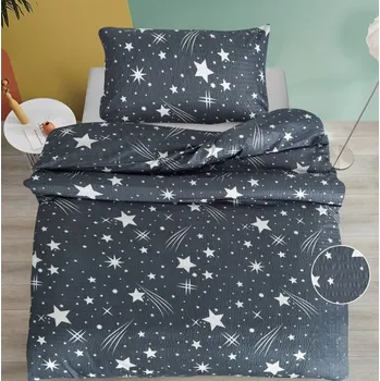 Bytový textil Krepové povlečení NOČNÍ OBLOHA BLEND šedé Rozměr povlečení: 70 x 90 cm | 140 x 200 cm