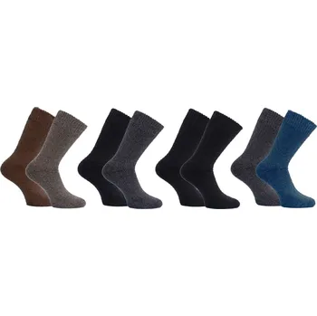 Dámské ponožky Pánské thermo silné ponožky z kvalitní bavlny a silným celofroté / 2 pár Barva: Modrá melé/antracit melé, Velikost: 39-42 (26-28)