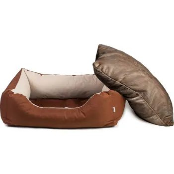 Pelíšek pro psa Iridog Pelech pro psa ZIPPY 2v1 no.6 hnědo béžový v30 x d105 x š90 cm