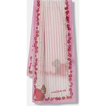 Módní doplněk Šála s přídavkem hedvábí Moschino M3386.03322 růžová 30A, vel. ONE SIZE