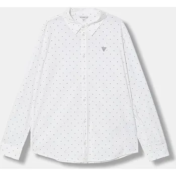 Pánská košile Dětská košile Guess L6RH02.WE5W0.PPY2 bílá 00X, vel. 136-146